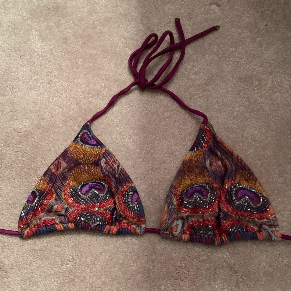 vix small sequence/patterned triangle bikini top